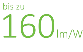 Effizienz bis zu 160lm/W